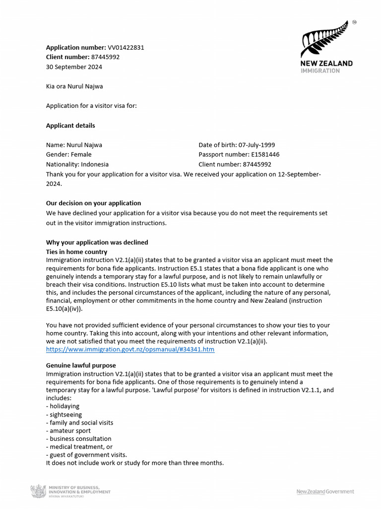 Decline Letter | PDF