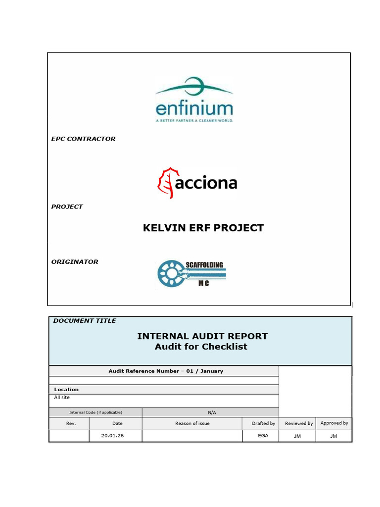 Documentation Audit Checklist - LOLER PUWER | PDF