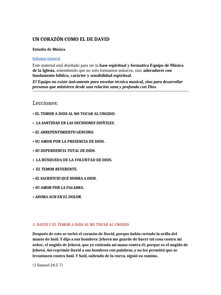 NUEVO Un Corazon Como El de David COMPLETO | PDF