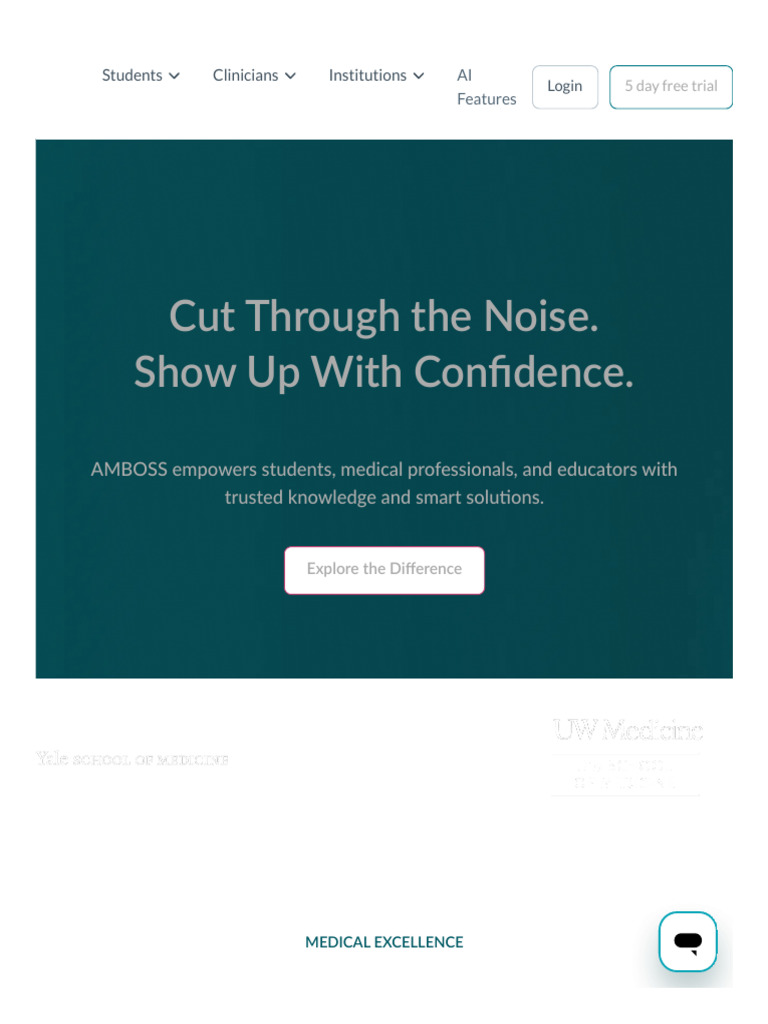 AMBOSS - Medical Knowledge Platform For Doctors and Students | PDF ...