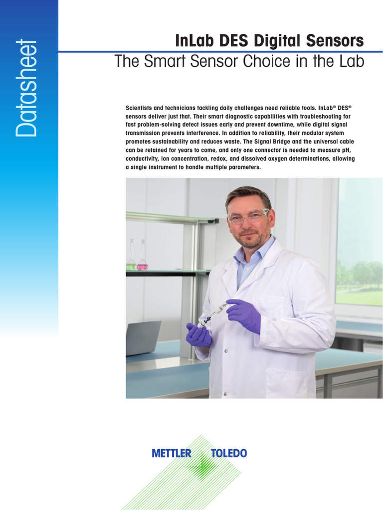 Mettler InLab DES Sensor - Datasheet | PDF | Sensor | Physical Chemistry