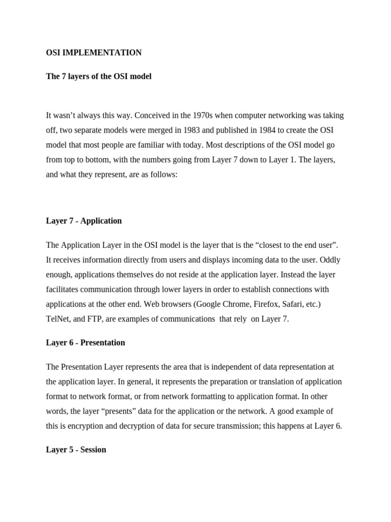 The 7 Layers of The OSI Model 2 | PDF