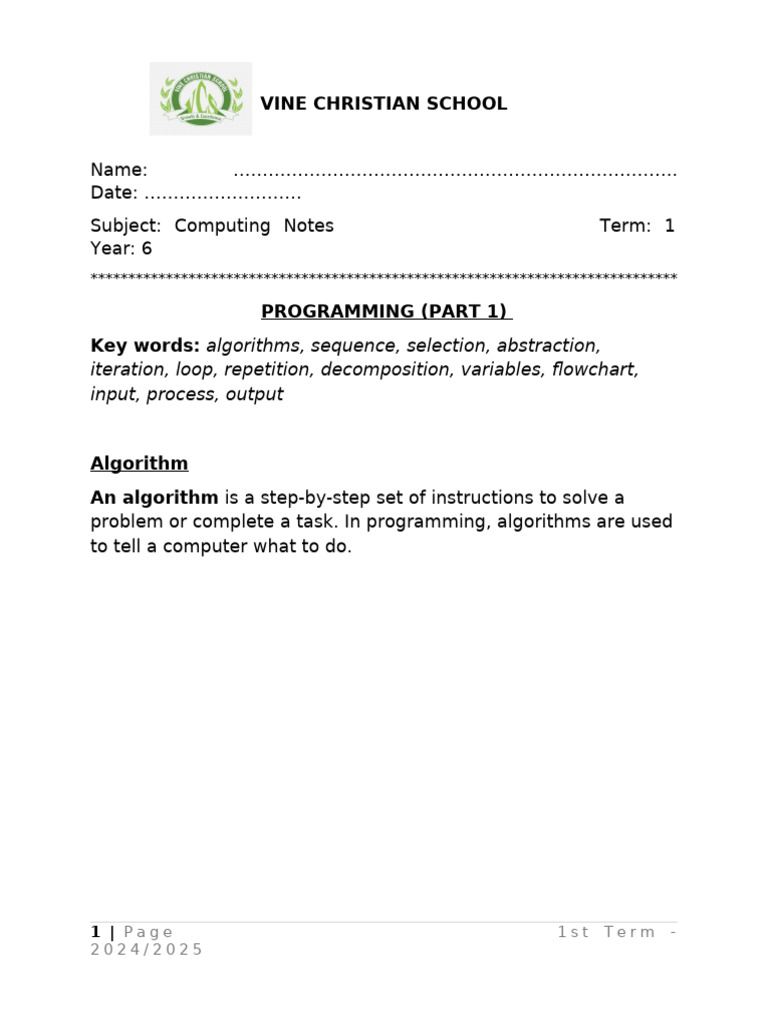 Grade 5 - Progm | PDF