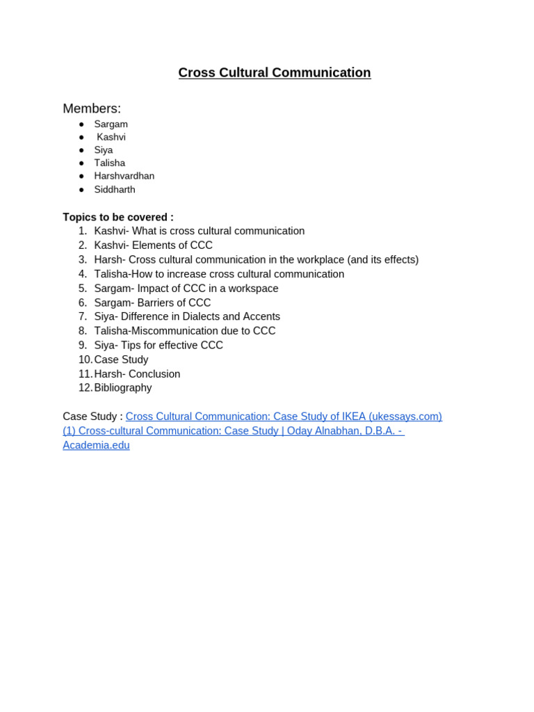 Cross Cultural Communication | PDF