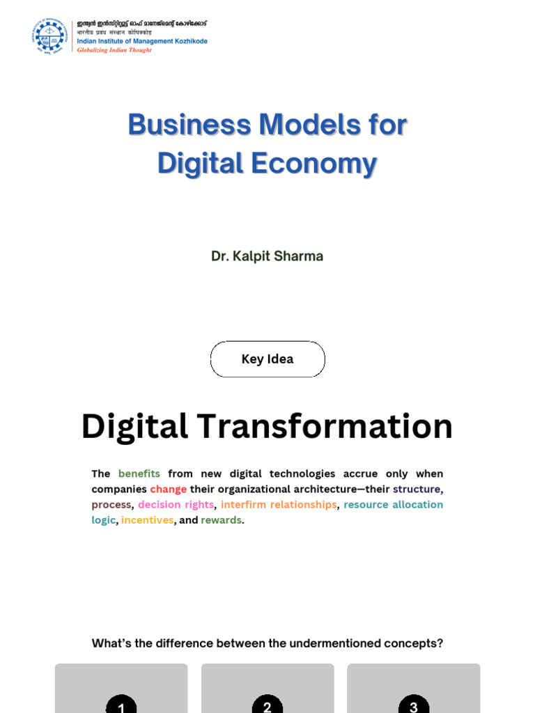 BMDE PGP29 Digital Transformation | PDF | Digital Data | Business Model