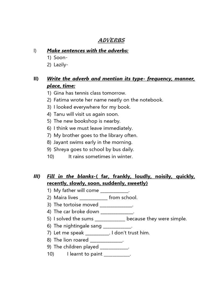 Adverbs | PDF