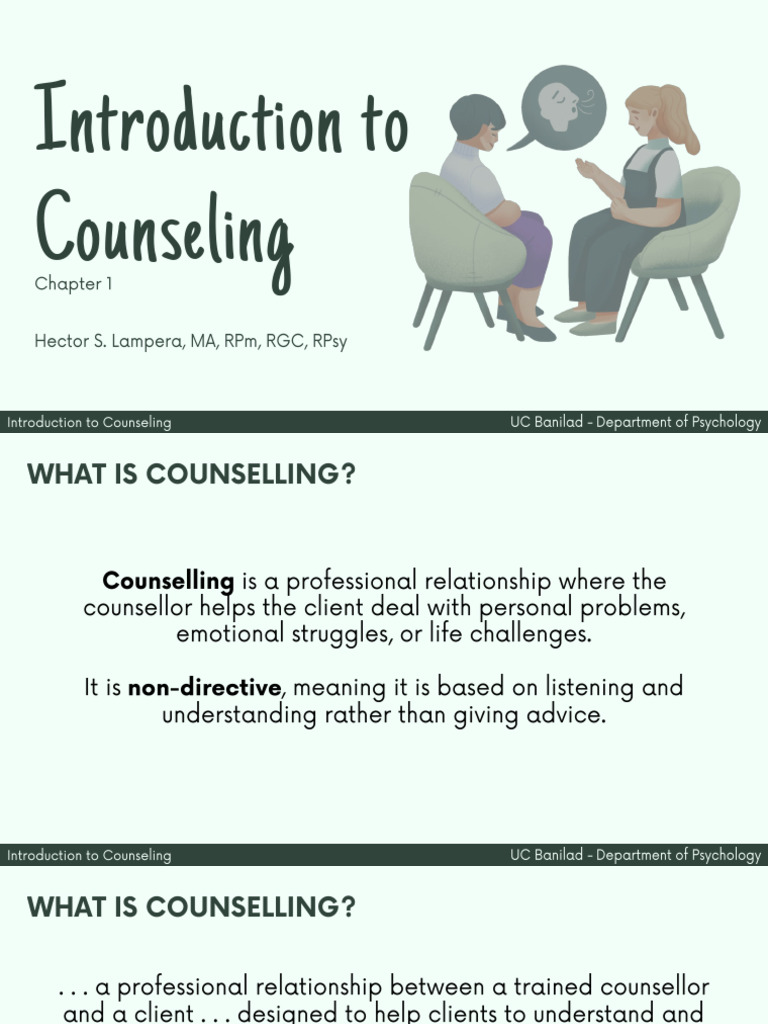 Counseling Chapter 1 | PDF | Psychotherapy | Psychology
