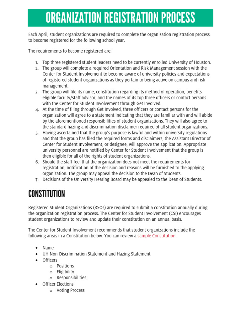 Organization Registration Process | PDF