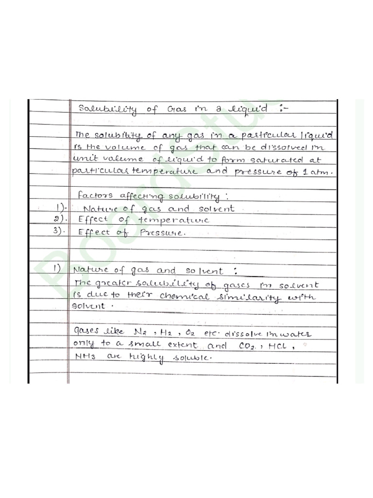Class12th Chem. Solution. Notes Set 2 | PDF