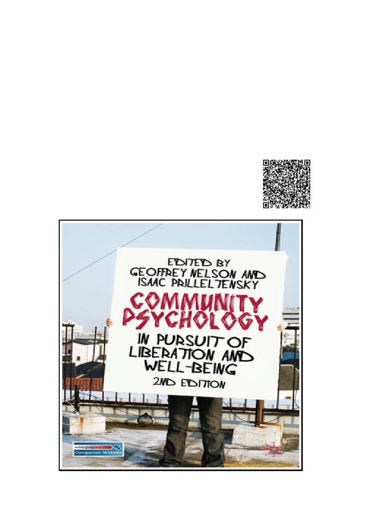 Community Psychology in Pursuit of Liberation and Well Being Geoffrey ...