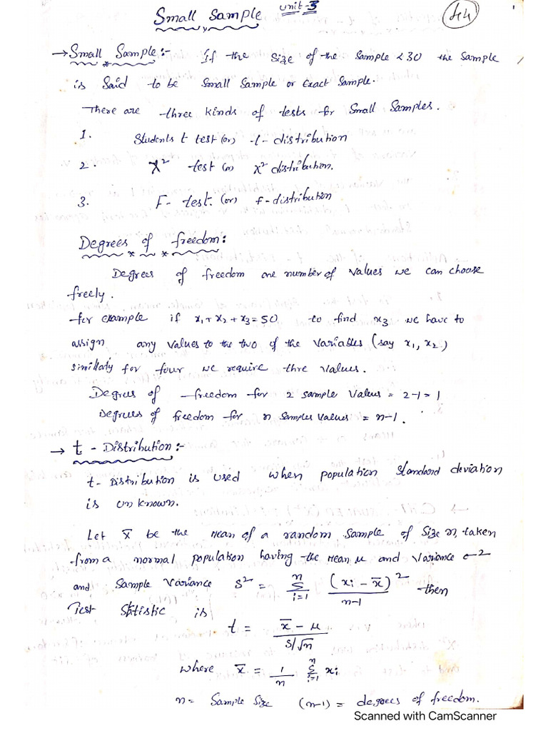 Small Sample Tests | PDF