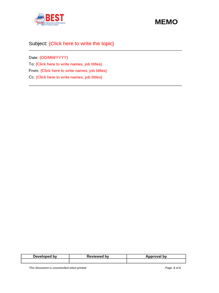 Memo Template | PDF