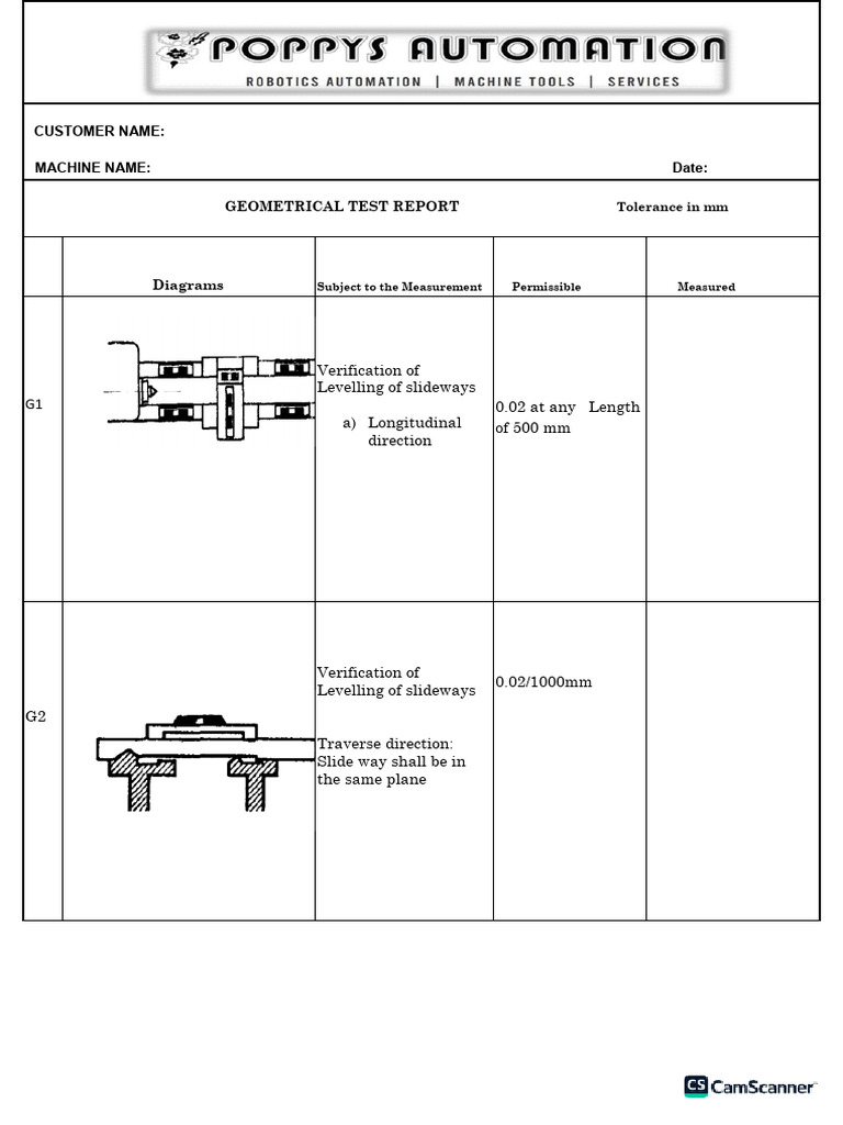 Test Chart For LATHE MC | PDF