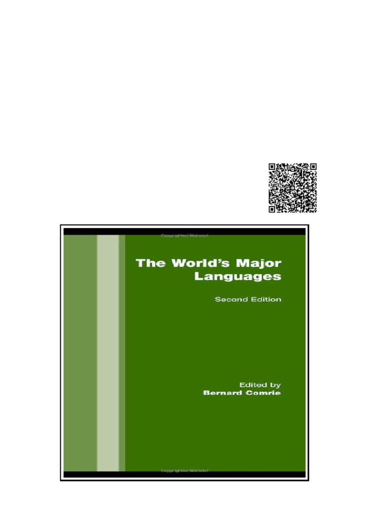The World S Major Languages 2nd Edition Bernard Comrie | PDF