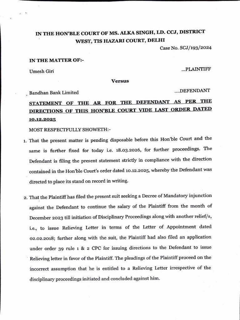 Statement of AR | PDF