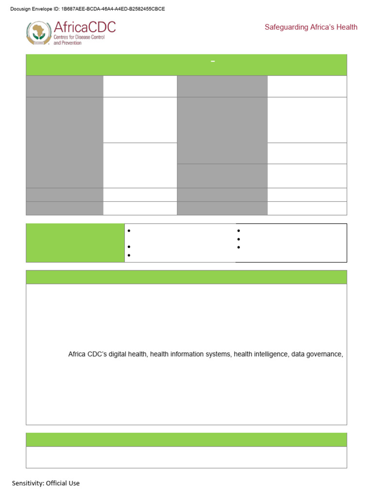 Africa CDC - Digital Health Programme Manager | PDF | Governance ...