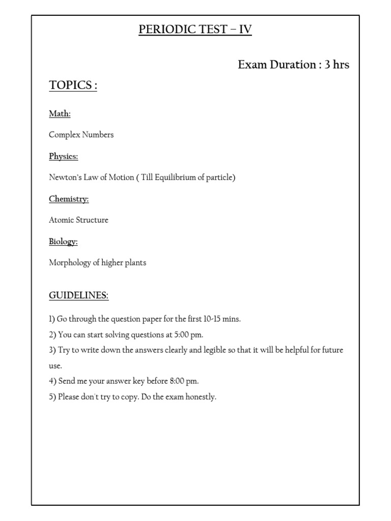Periodic Test - 5 | PDF