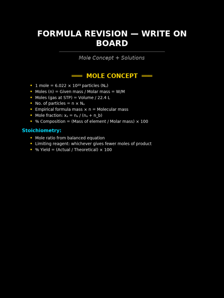 JEE Formula Sheet | PDF