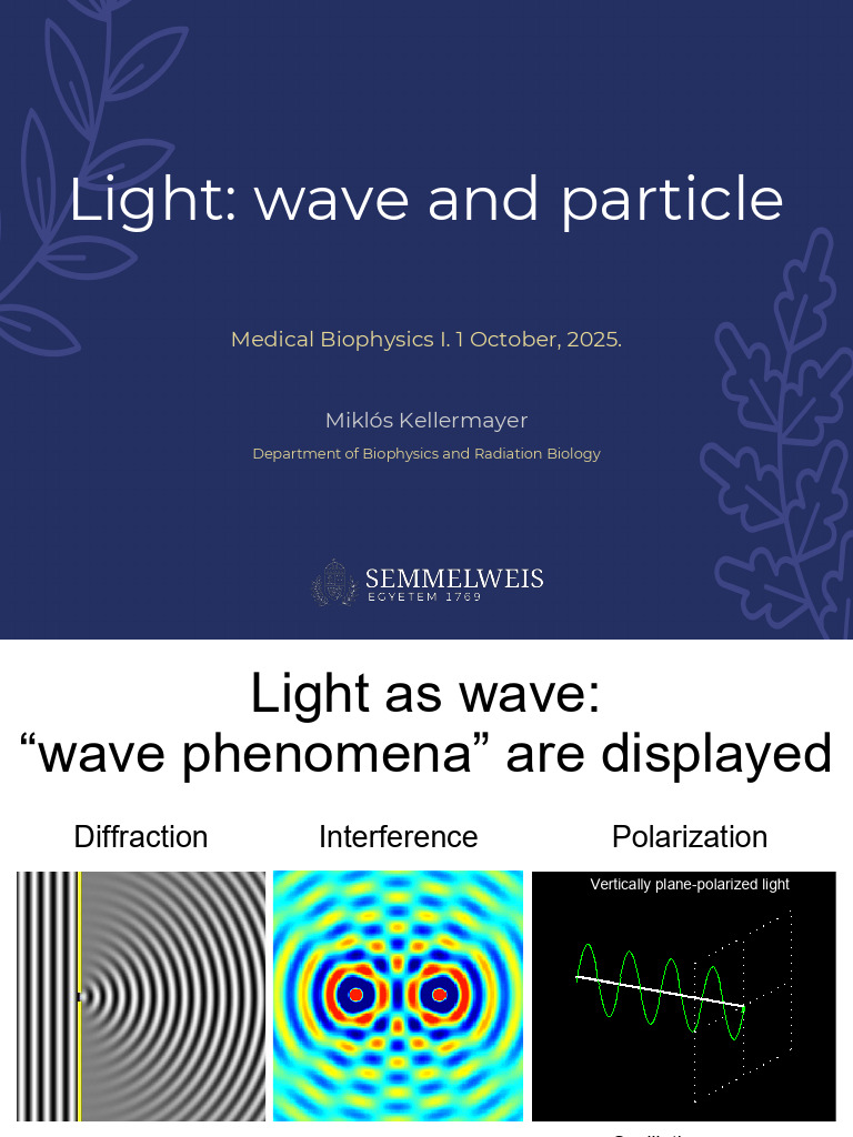 04 Light Wave Particle 20251001 | PDF