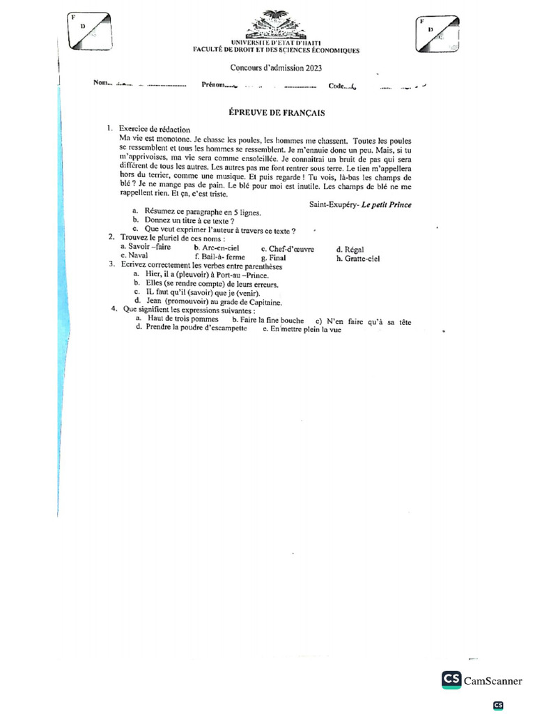 Concours FDSE 2023 | PDF