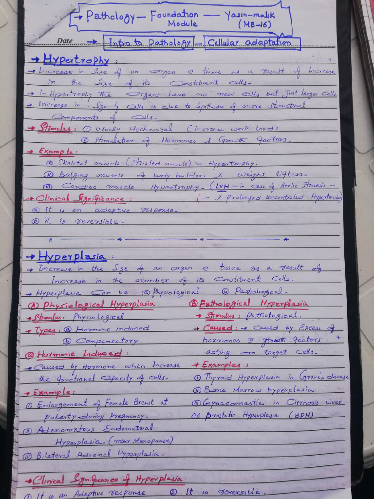 General Pathology Notes by Yaseen Malik | PDF