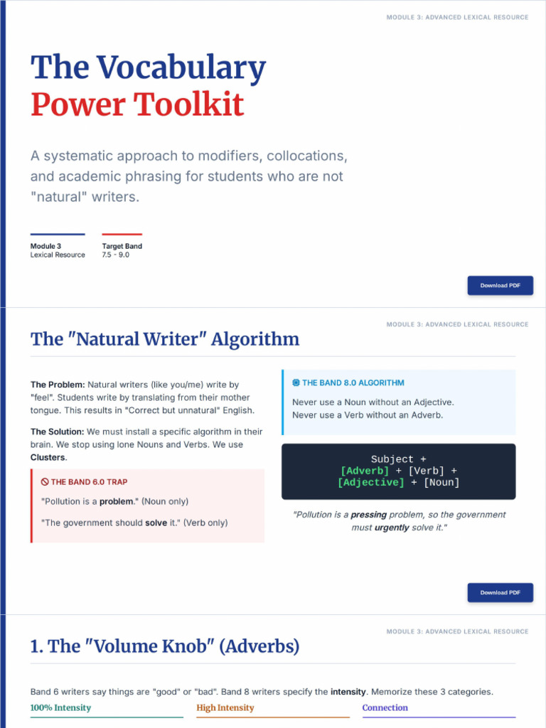 Module 3 - Vocabulary Power Toolkit (Text Heavy) | PDF
