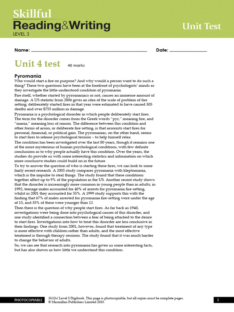 Unit Test4 Reading3 | PDF