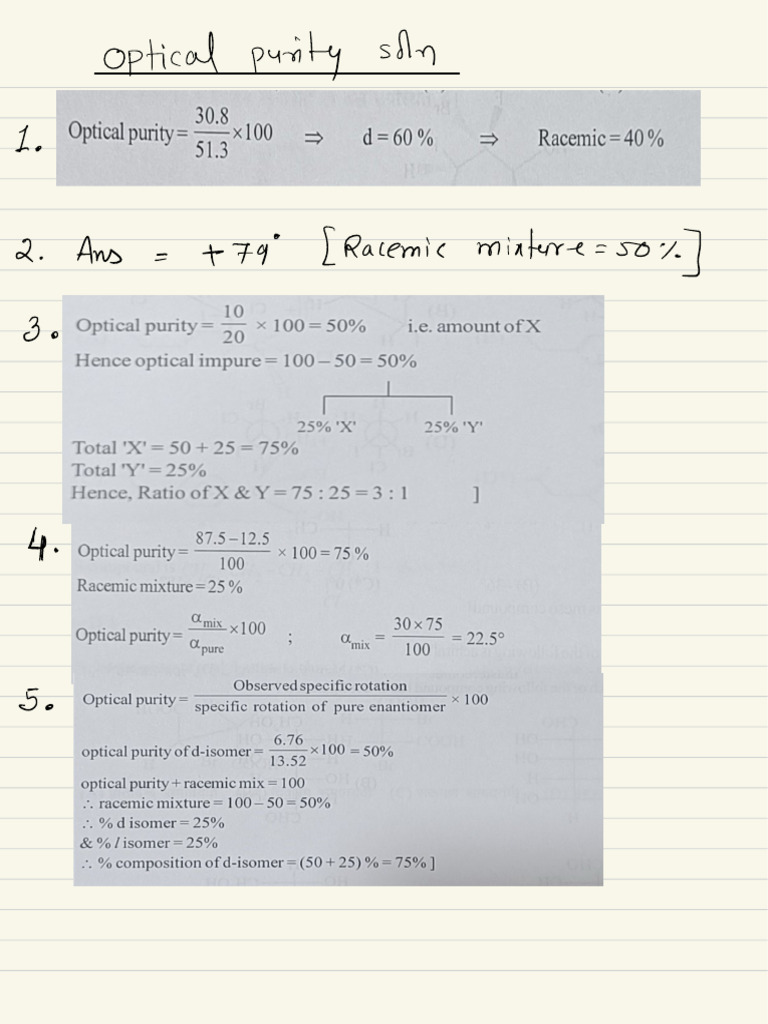 Optical Purity - Soln | PDF