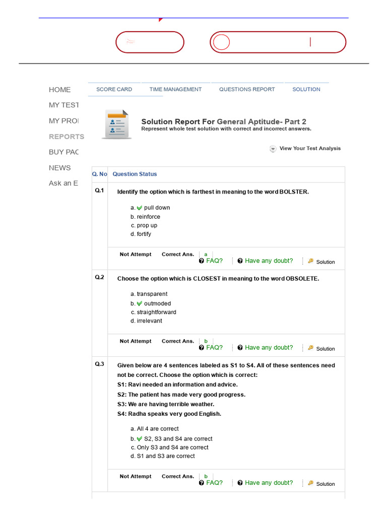 EC Made Easy Test Series General Aptitude Part 2 | PDF