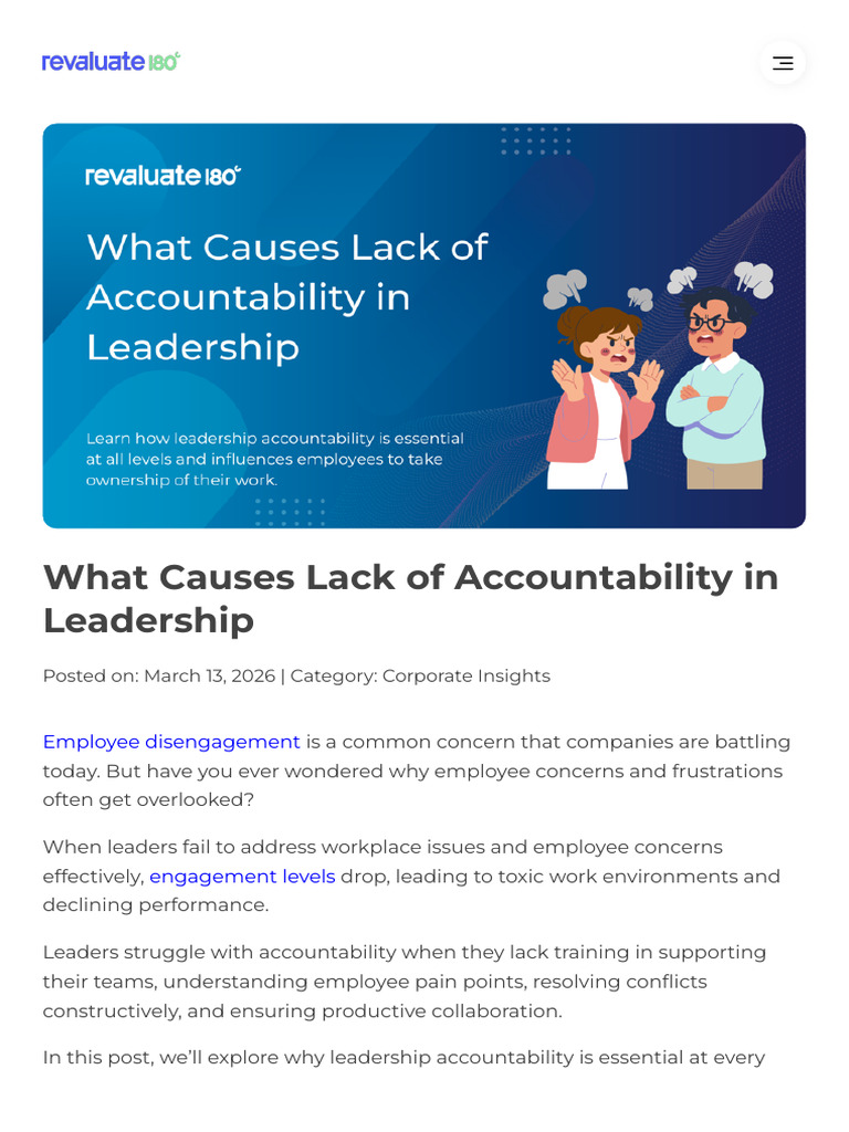 Lack of Accountability | PDF