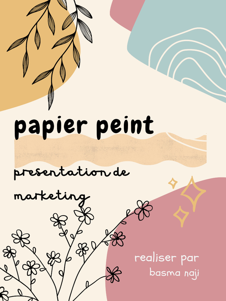 Pastel Colors Modern Minimal Portfolio Cover Page A4 Document | PDF