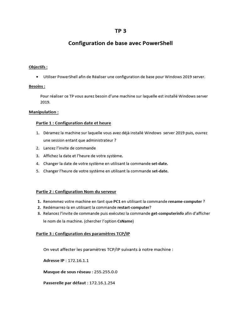 TP3 - PowerShell | PDF