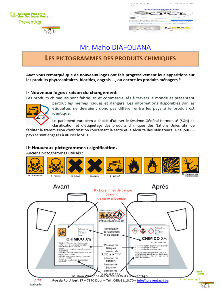 Les Pictogrammes Des Produits Chimiques | PDF