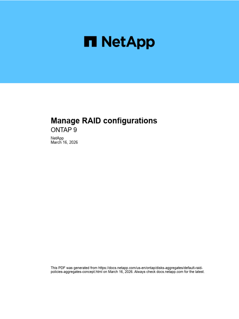 Manage RAID Configurations | PDF