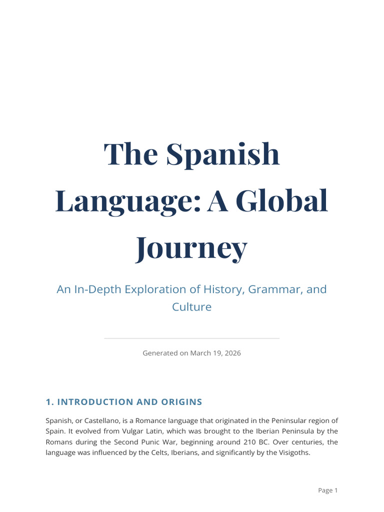 Spanish Language Document | PDF