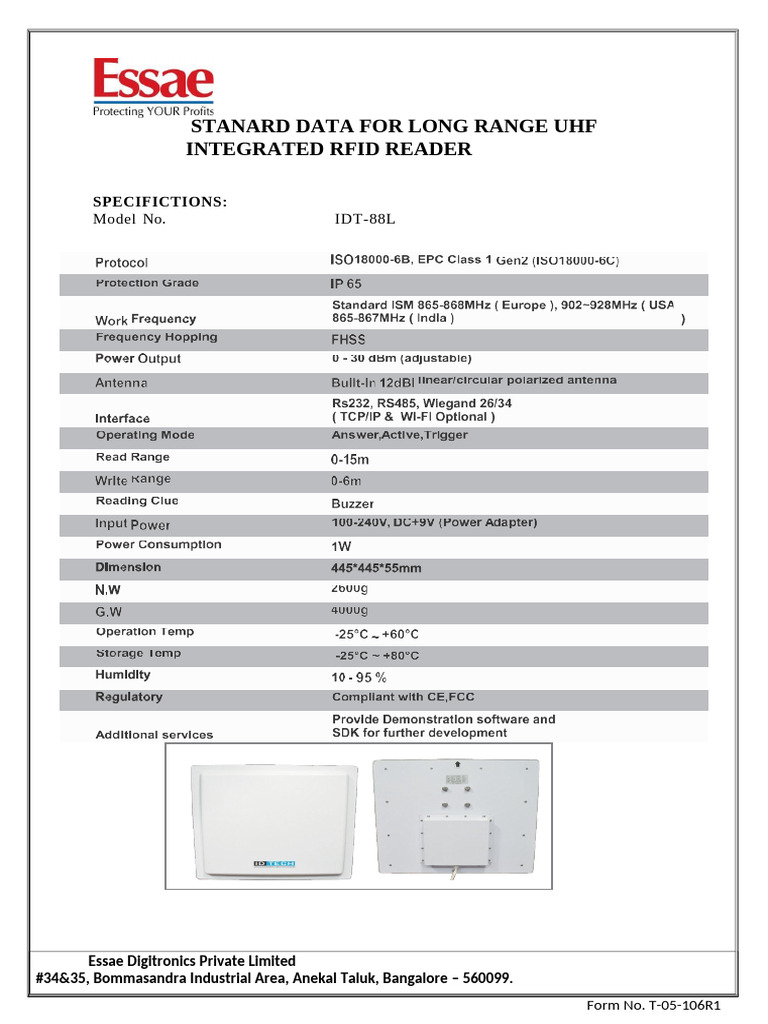 Rfid Reader | PDF