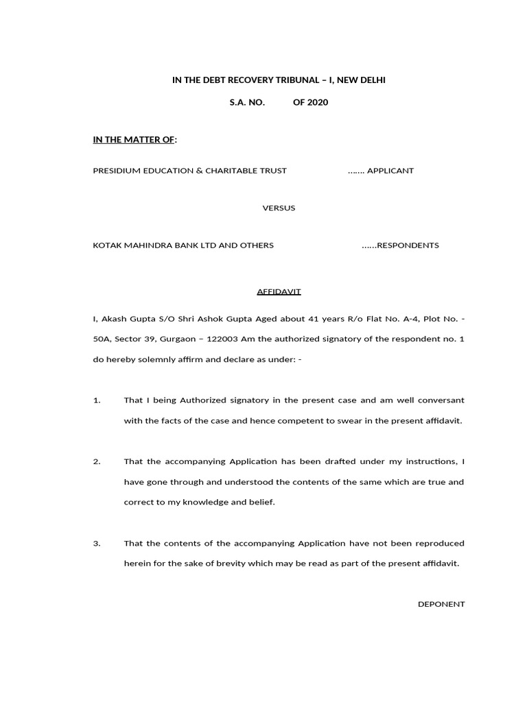 4014 Affidavit Interim Application (1-2) | PDF