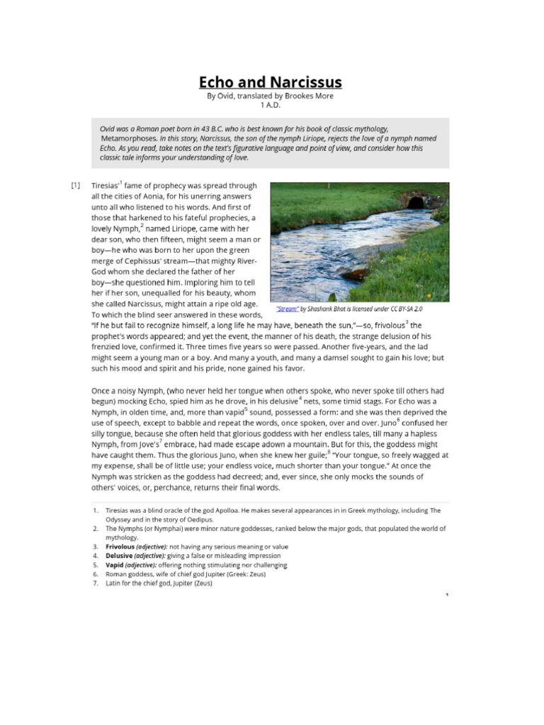 Narcissus Echo | PDF
