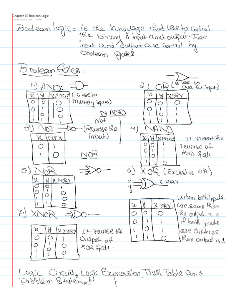 Chapter 10 Boolean Logic | PDF