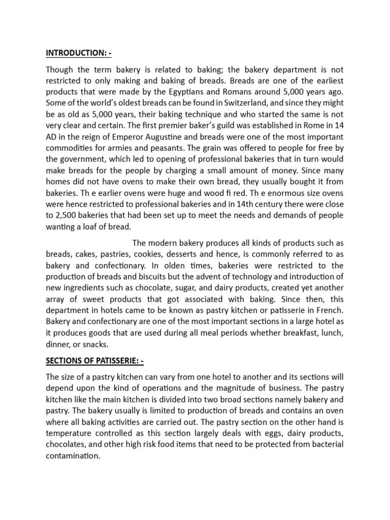 Bakery Notes | PDF
