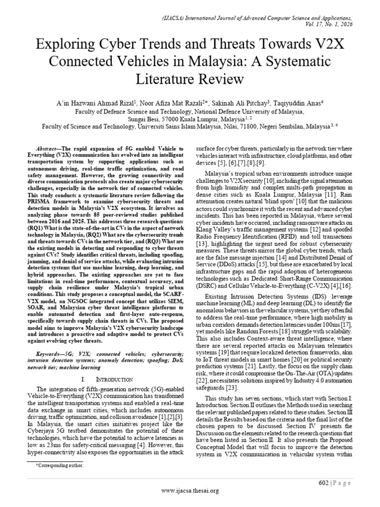 Paper 57-Exploring Cyber Trends and Threats Towards V2X Connected ...