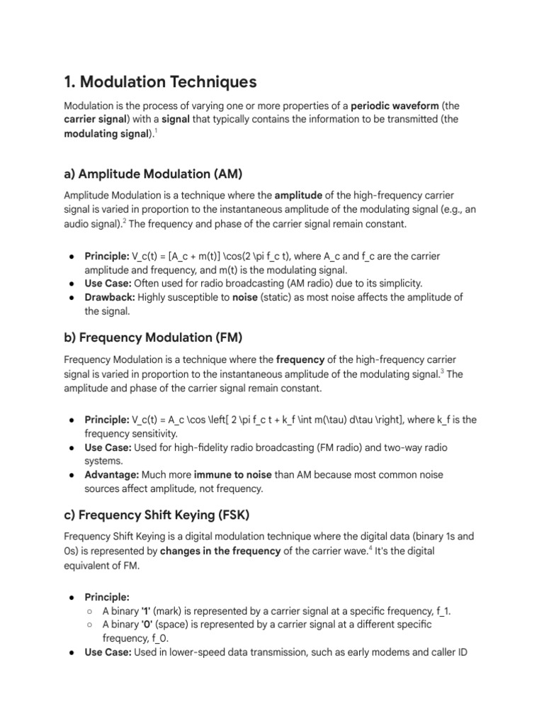 A Broadcast Engineer Is Reviewing Modulation T... | PDF