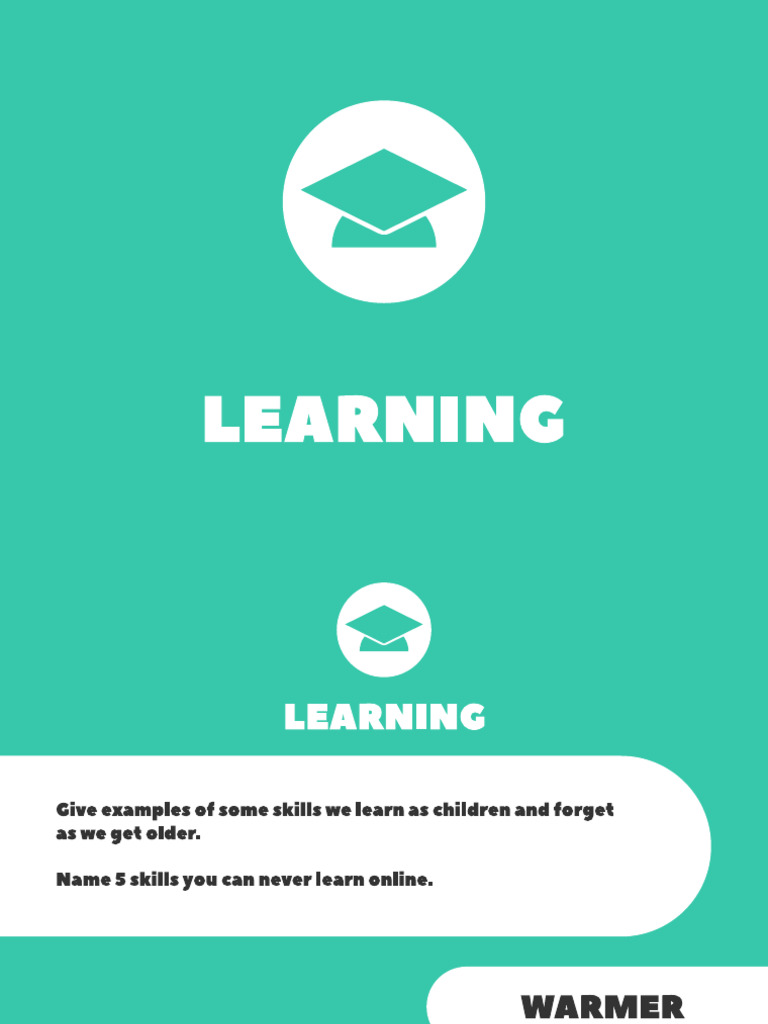 Learning | PDF
