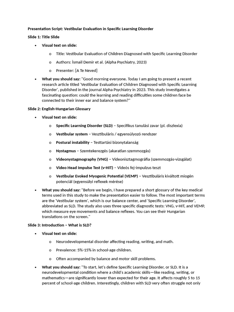 Presentation Script | PDF