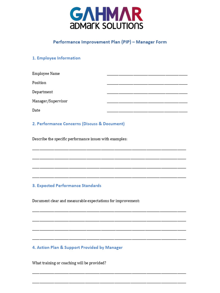 PIP Form | PDF