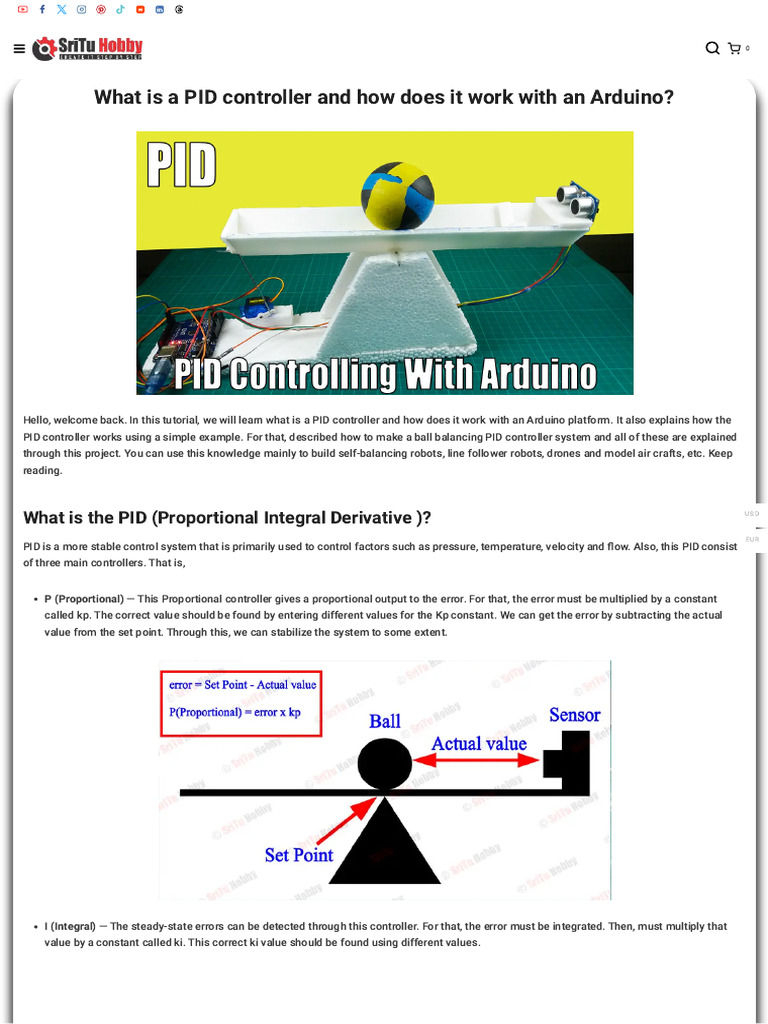 What Is A PID Controller and How Does It Work With An Arduino | PDF