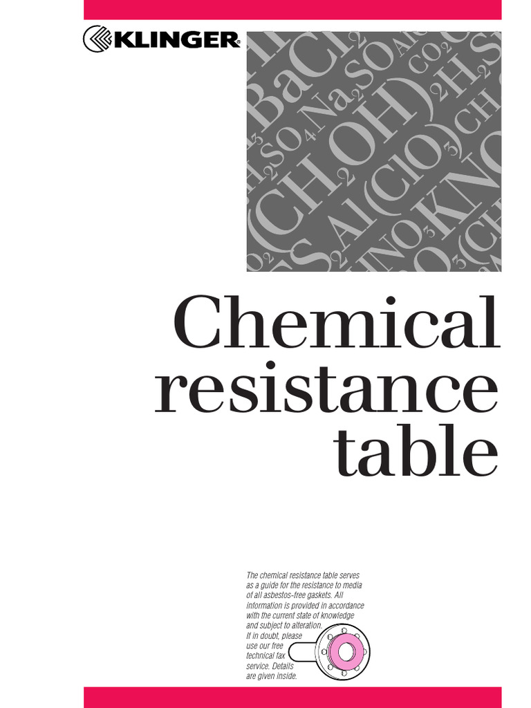 Klinger Chemical Resistance Table | PDF