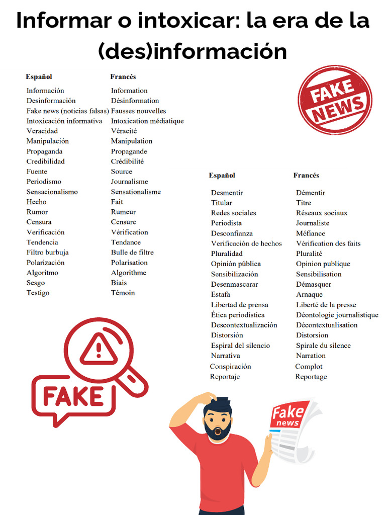 Vocabulario Informar o Intoxicar La Era de La (Des) Información | PDF