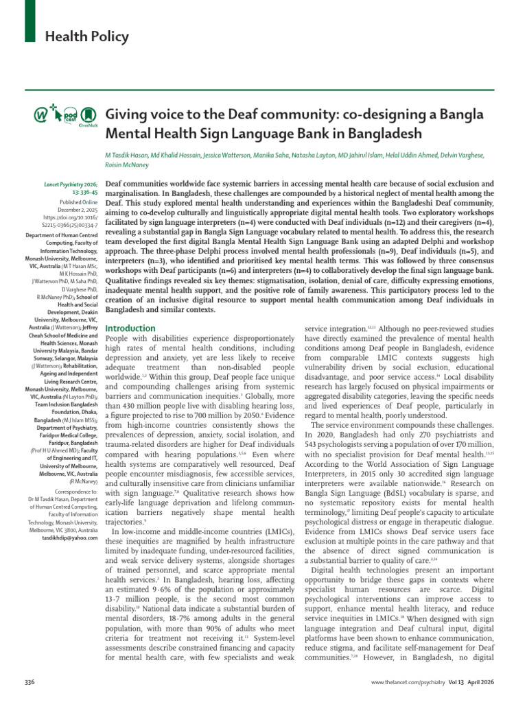 Giving Voice To The Deaf Community Co Designing A | PDF