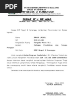 Surat rekomendasi pindah